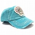 Wholesale frayed Patch blue denim distressed dad hat sports baseball cap hip hop