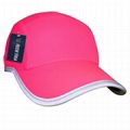 Race running hat Reflective outdoor sports cap polyester hats wholesale