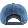 Hot sale 6 panel unstructured hat washed cotton denim distressed baseball cap