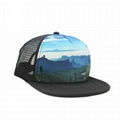 Custom 5 panel cap picture printing blank mesh trucker hat cap for sublimation