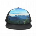 Custom 5 panel cap picture printing blank mesh trucker hat cap for sublimation