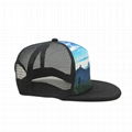 Custom 5 panel cap picture printing blank mesh trucker hat cap for sublimation