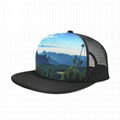 Custom 5 panel cap picture printing blank mesh trucker hat cap for sublimation