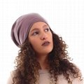 Soft pink blank Satin Lined Beanie Cancer Chemo Custom Tags satin hat  6