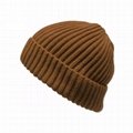 Wholesale plain beanie custom fisherman winter knitted hat crochet cuff beanies  2
