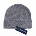 Wholesale Custom Soft Cashmere Beanie Knit Thick Winter Beanie Ribbed Cuffed Hat