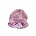 Wholesale women solid satin lined beanie hat custom patch skull cap beanie