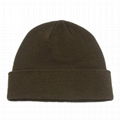 Wholesale plain weave knit acrylic custom patch winter beanie custom toque 