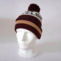 The Latest Wholesale Custom Knitted Jacquard Pom Pom Beanie Beanie With Your Own