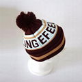 The Latest Wholesale Custom Knitted Jacquard Pom Pom Beanie Beanie With Your Own