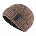 Mens knitted wave beanie hat Gorros De Lana Straight Needle Knit Hat Custom