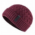 Mens knitted wave beanie hat Gorros De Lana Straight Needle Knit Hat Custom