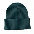 Factory Directly Sale Winter Custom Beanie Knit Warm Beanie Leather Patch