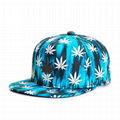 Custom Metal Patch Logo Snapback Hat Full Sublimation Printed Maple Leaf Hat Cap