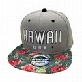 Custom Hip-hop floral Flat Brim Hat Snapbacks Caps Hats metal adjustable strap