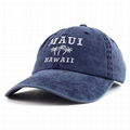 OEM Distressed Dad Hats Custom Embroidered Maui Hawaii 3 Palm Trees Baseball Cap