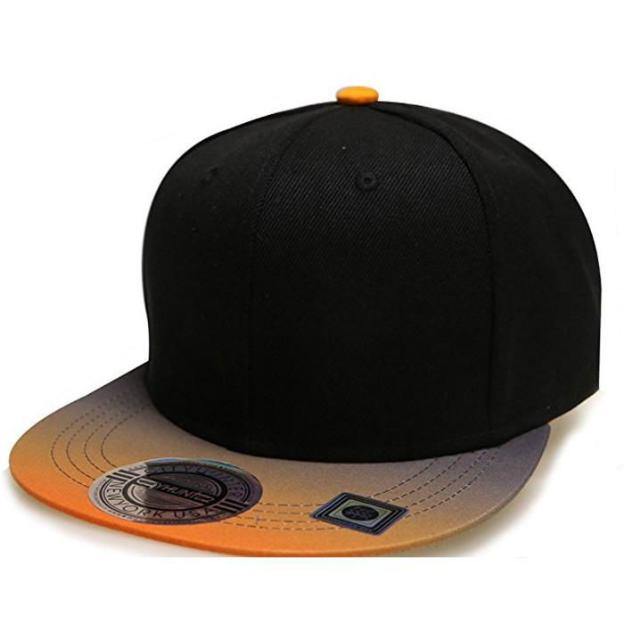 Wholesale Gradient color snapback cap sticker 6 panel trucker hat sports caps 4