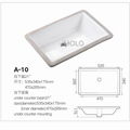 Rectangular Under Counter Washbasin  Ceramic Sink 5