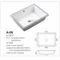 Rectangular Under Counter  sink ceramic wash basin 