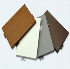 Factory Price Customized Wood Grain Solid Aluminum Construction Materials Panel