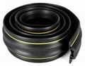 6.5 foot 2m Black and Yellow PVC Floor Cord Cover Cable Cover Cable Protector 1