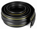 6.5 foot 2m Black and Yellow PVC Floor Cord Cover Cable Cover Cable Protector