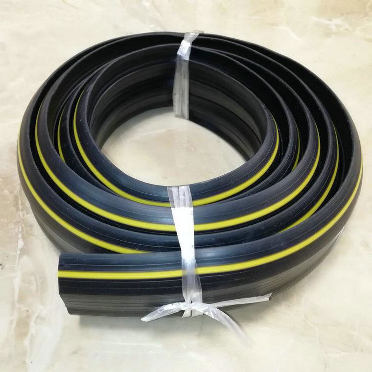 6.5 foot 2m Black and Yellow PVC Floor Cord Cover Cable Cover Cable Protector 2