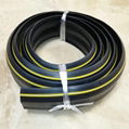 6.5 foot 2m Black and Yellow PVC Floor Cord Cover Cable Cover Cable Protector 2