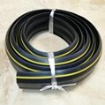 6.5 foot 2m Black and Yellow PVC Floor Cord Cover Cable Cover Cable Protector