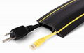 6.5 foot 2m Black and Yellow PVC Floor Cord Cover Cable Cover Cable Protector 4