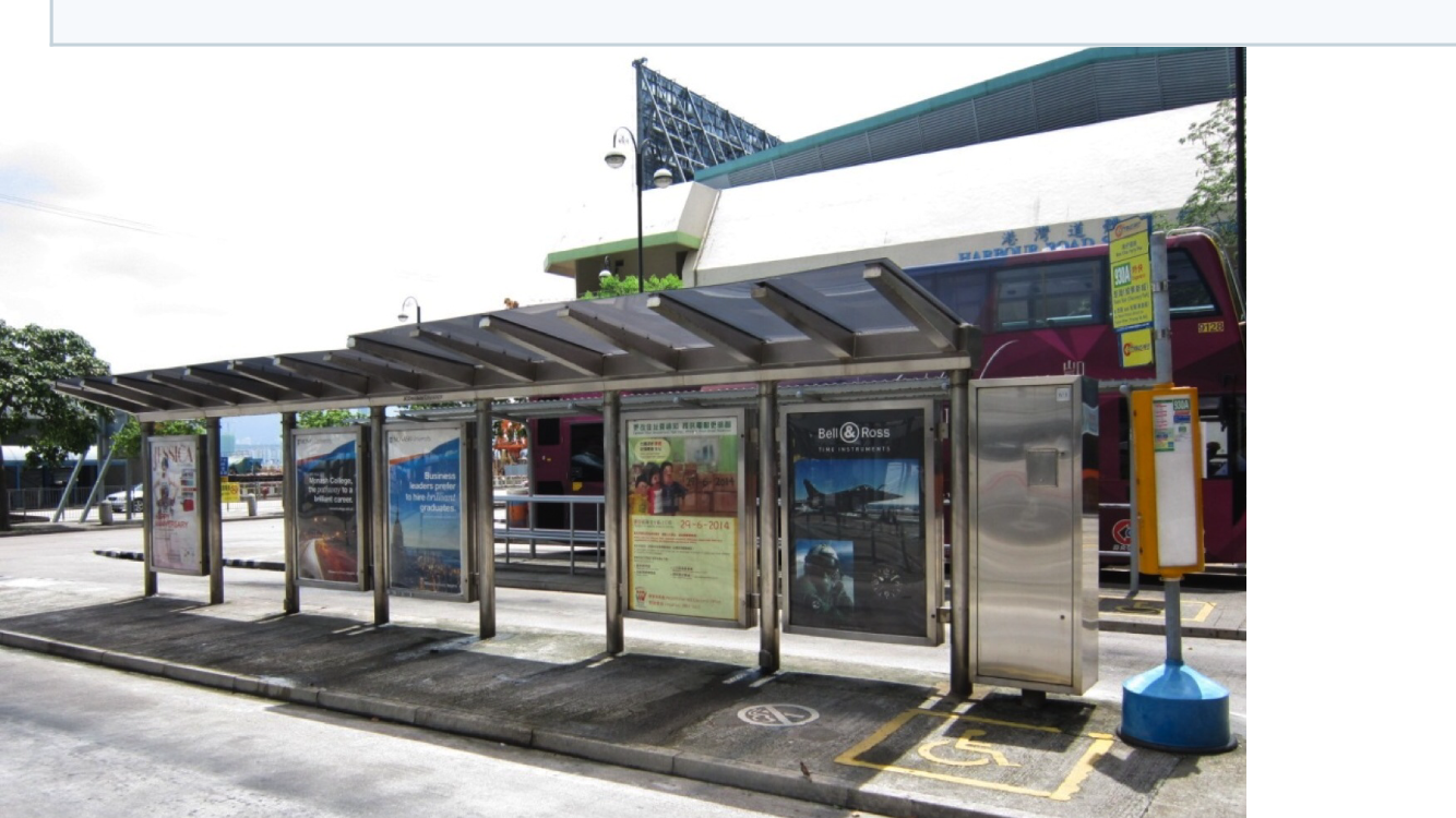 香港 巴士站候车亭 凉亭  不锈钢工程  铁器工程 