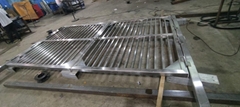 Stainless steel gate at Ting Kok Tsuen, Tai Po, Hong Kong