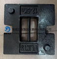 Casting weight 12.5kg pig iron block