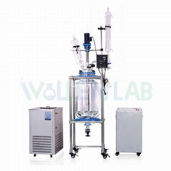 20L Laboratory Equipment Small Two Layer Stirring Tank Jacketed Glass Reactor