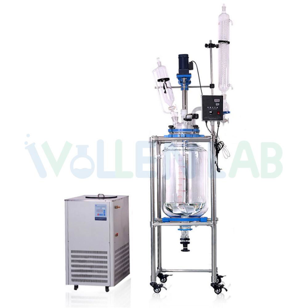 Glass Reactor with Cooling Chiller
