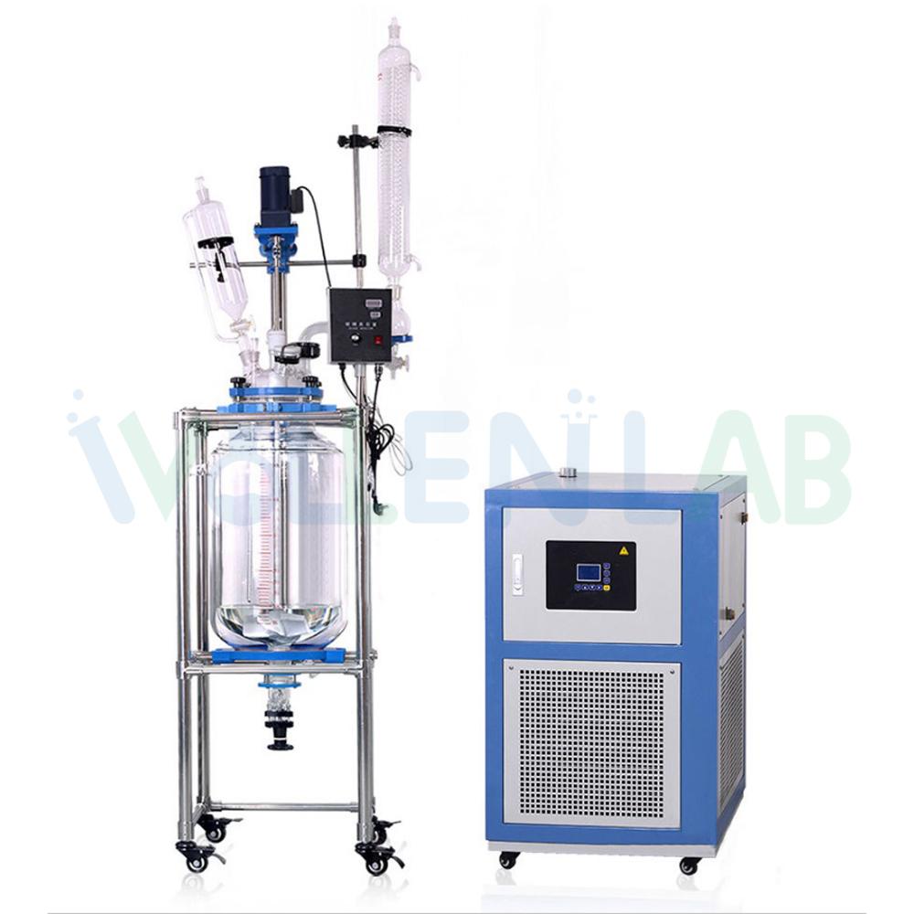 50L Double Jacketed Stirred Rectification Glass Reactor with Reflux Condenser 3