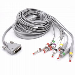 M1700A M1771A M01772A M2662A One-piece Series EKG Cable With Leads for Philips