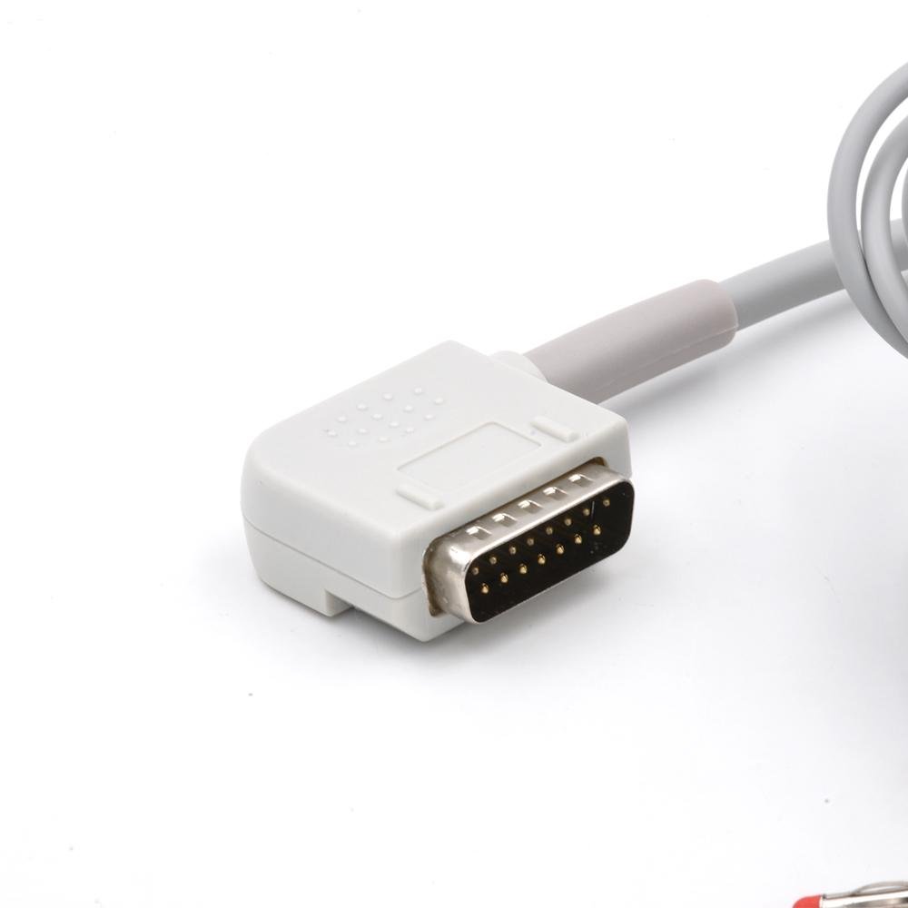 Kenz Compatible Direct-Connect EKG Cable for 	108, 109, 110, 1210, 1211, 601, 2