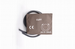 Reusable inflatable NIBP medical blood pressure cuff