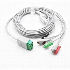 Direct-Connect ECG Cable with 5 Leads Grabber Compatible GE/Marquette