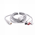 Philips Compatible Direct-Connect ECG Cable 3 leads Grabber