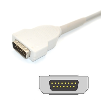 GE  Marquette MAC 100 Compatible Direct-Connect EKG Cable ,IEC,Clip type 2