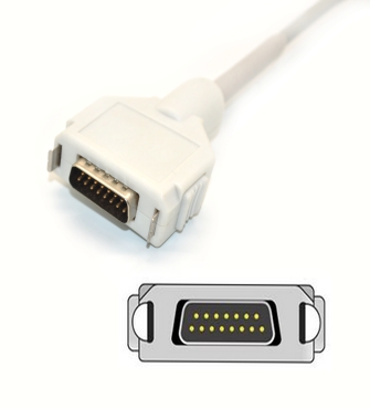 Compatible  Fukuda Denshi CardiMax FX-7102 EKG Cable,IEC,DIN 3.0  2