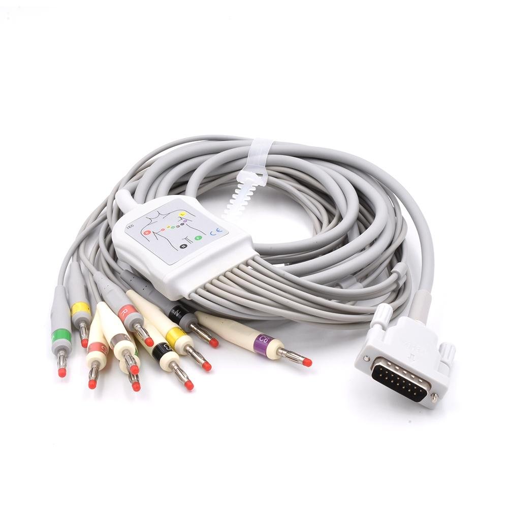 Schiller IEC,Banana 4.0 Standard for AT10, AT10 Plus Compatible EKG Cable