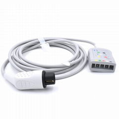 AAMI Compatible ECG Trunk Cable for 5 Lead IEC