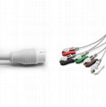 Compatible Philips One-piece ECG Cable with 5 leads Graber AHA