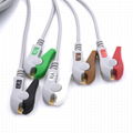 GE>Hellige Compatible Direct-Connect ECG Cable 5 Leads Grabber