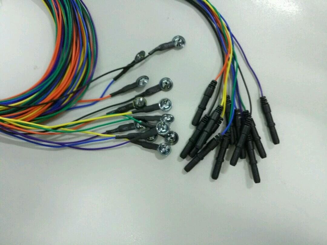 Din 1.5mm colorful eeg electrodes Ag/Cl plated silver for eeg machine