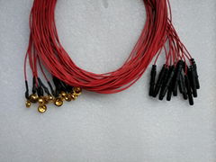 Din 1.5mm red color eeg cup electrode for eeg machine