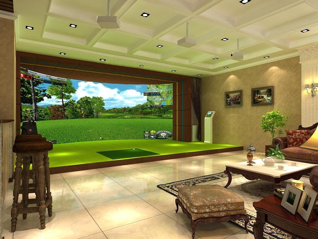 定製室內高爾夫模擬器設備4K高清電子軟件韓國正版3D球場系統 4
